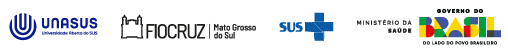 Logos das instituições: UNASUS, Fiocruz Mato Grosso do Sul, SUS, Ministério da Saúde, Governo do Brasil